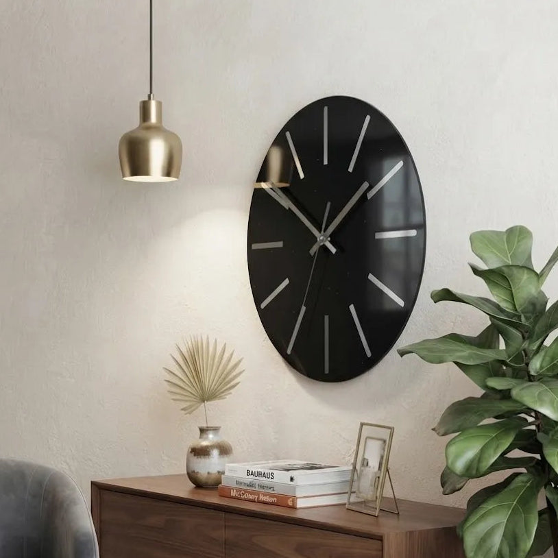 Large wall clock Modus Silent black clock  GC006 - GloriousGifts.Pk | Pakistan's 1 Office & Home Decoration Brand