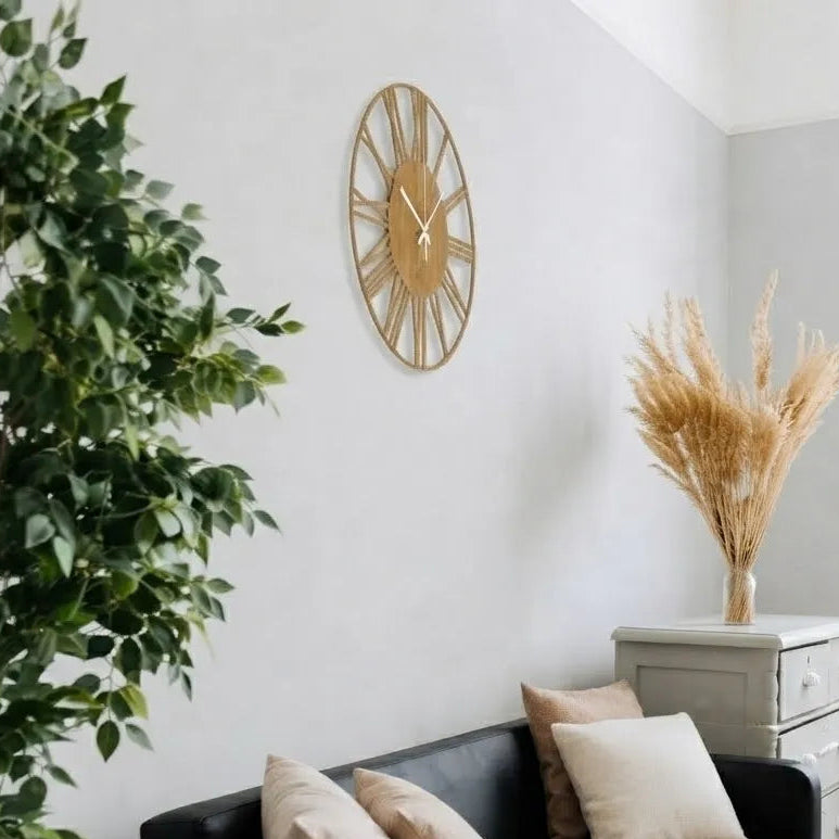 Roman Wooden Wall Clock  Minimalist Design | GC015 - GloriousGifts.Pk | Pakistan's 1 Office & Home Decoration Brand