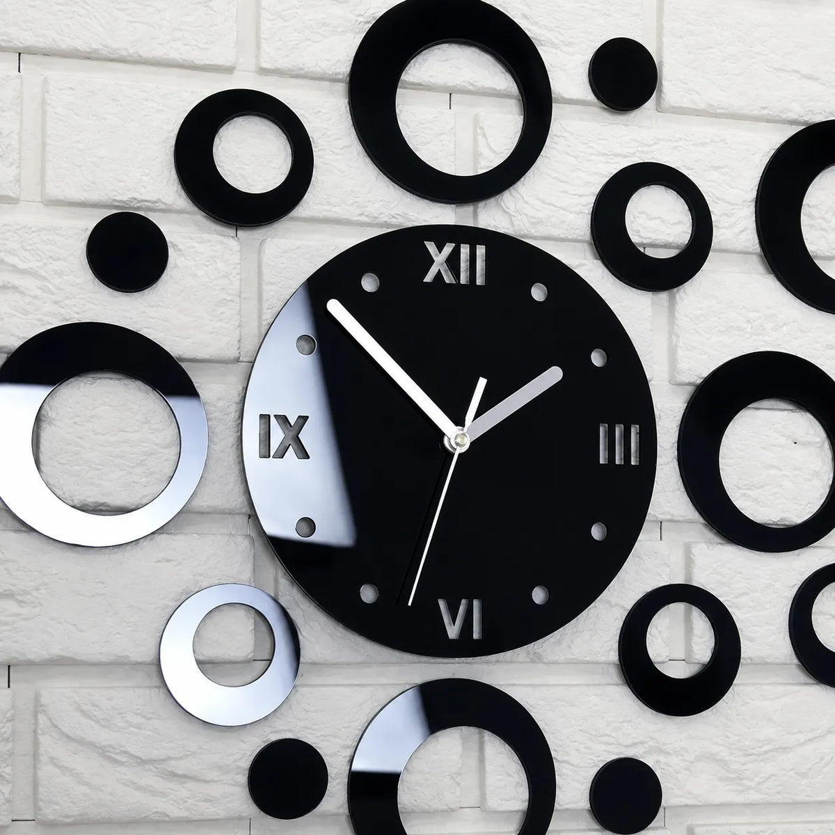 Modern Mirror Wall Clock Kids Room Gift | GC010 - GloriousGifts.Pk | Pakistan's 1 Office & Home Decoration Brand