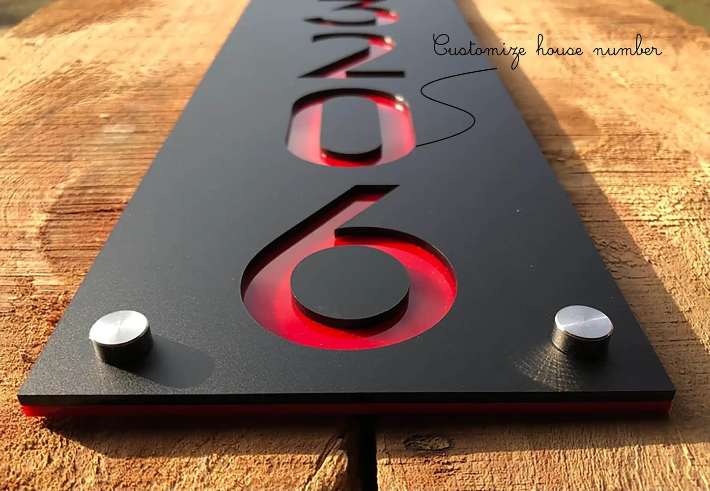 Modern Vertical Address Plaque | GN016 - GloriousGifts.Pk | Pakistan's 1 Office & Home Decoration Brand