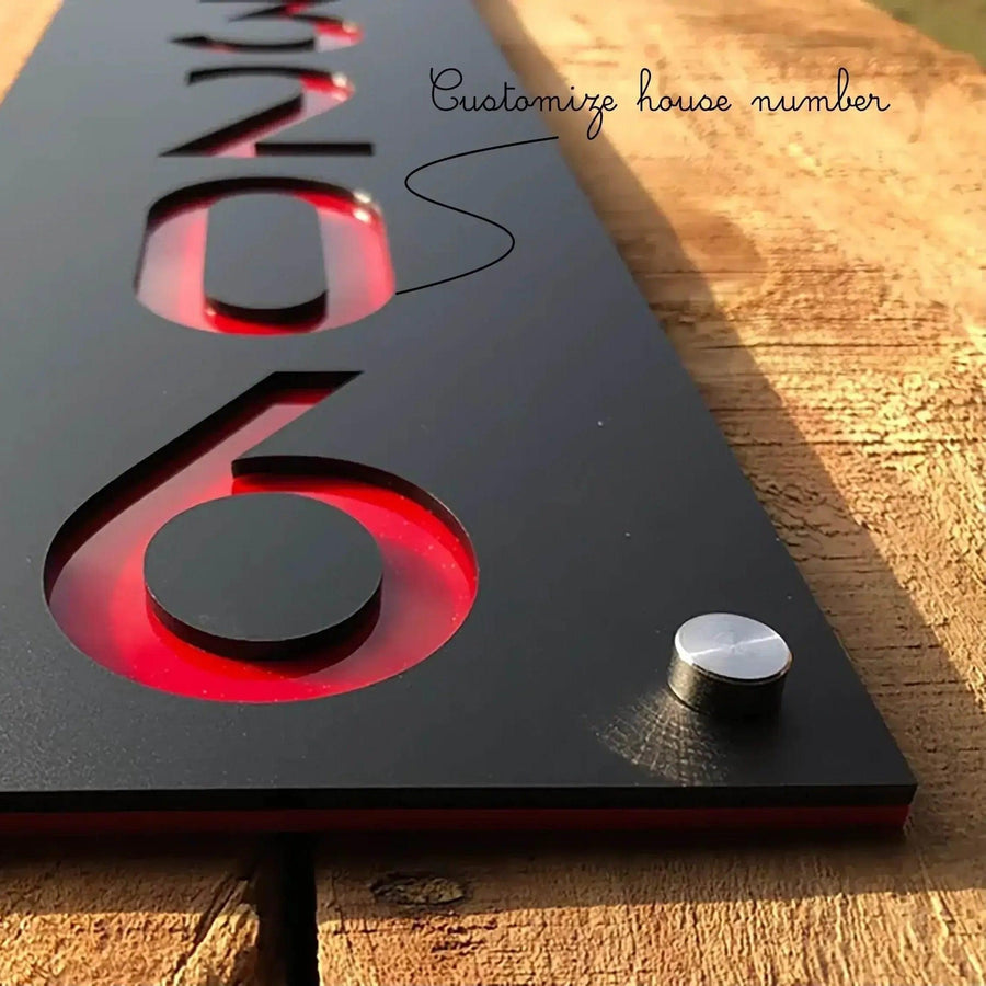 Modern Vertical Address Plaque | GN016