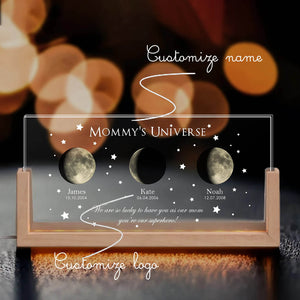 Personalised Crystal Moon Phase Lamp, |GG003