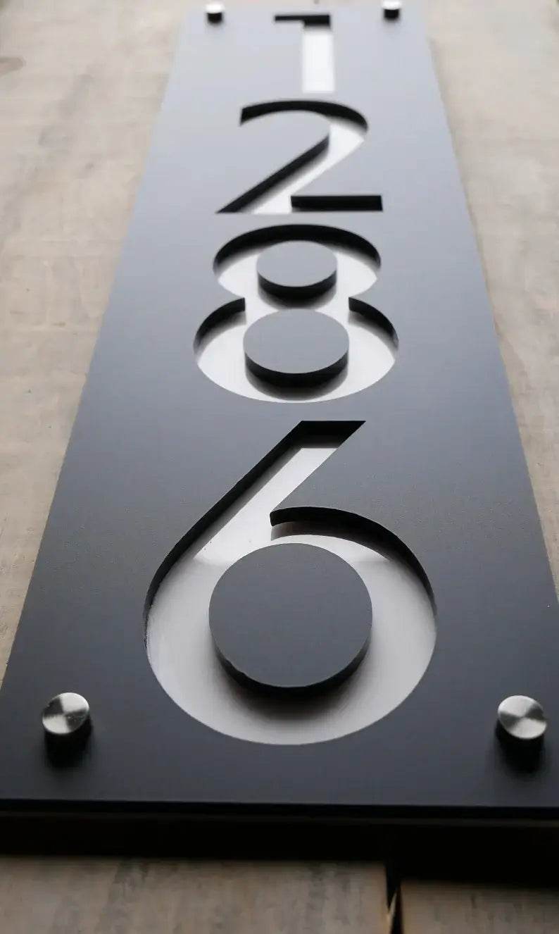 Vertical House Number Plaque | GN023 - GloriousGifts.Pk | Pakistan's 1 Office & Home Decoration Brand