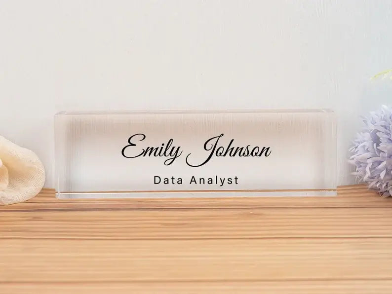 Personalized Transparent Desk Plate | GT012