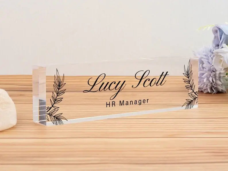 Personalized Transparent Desk Plate | GT012