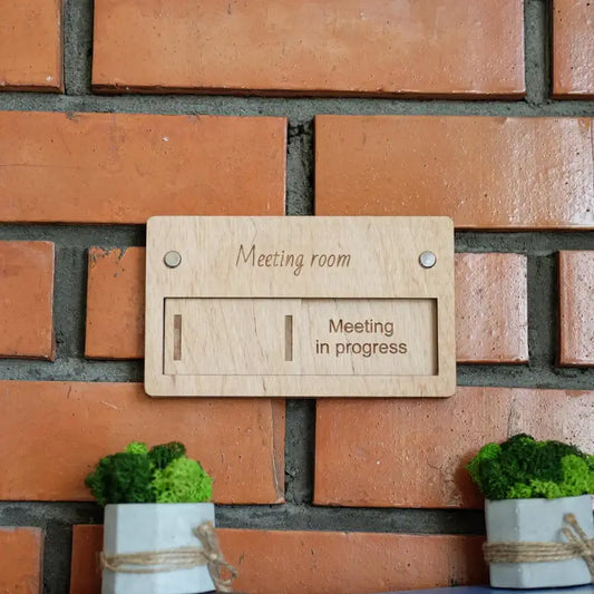 Custom Meeting Room Sign In/Out Plate | GD015
