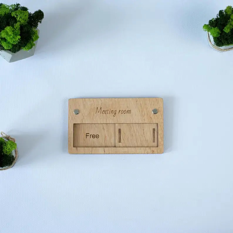 Custom Meeting Room Sign In/Out Plate | GD015