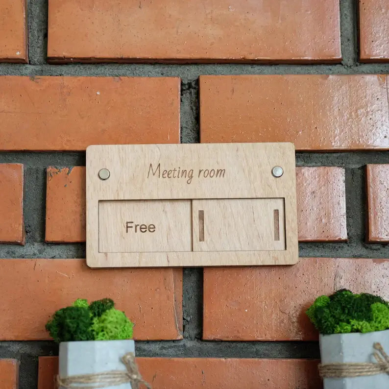 Custom Meeting Room Sign In/Out Plate | GD015