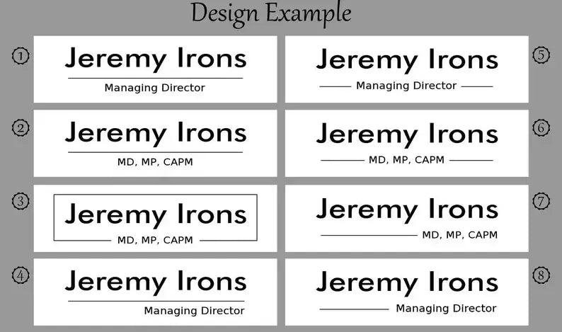 Custom Acrylic Desk Nameplate Name Title | GT014