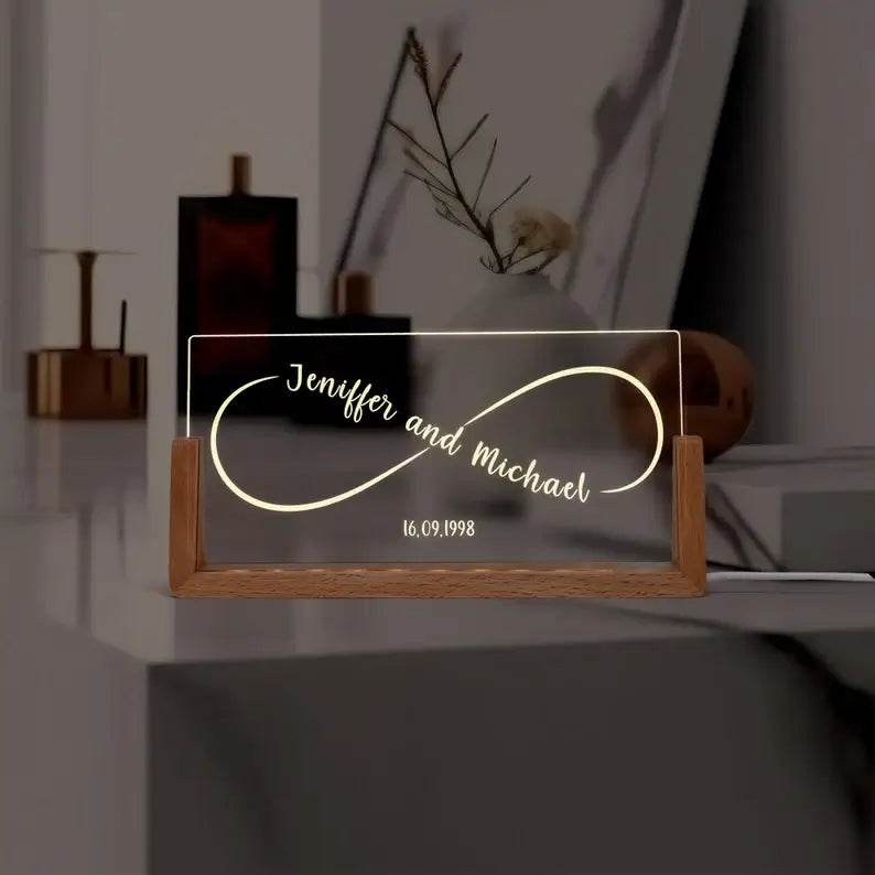 Infinity Night Light Wedding & Anniversary Gift |GG006 - GloriousGifts.Pk | Pakistan's 1 Office & Home Decoration Brand