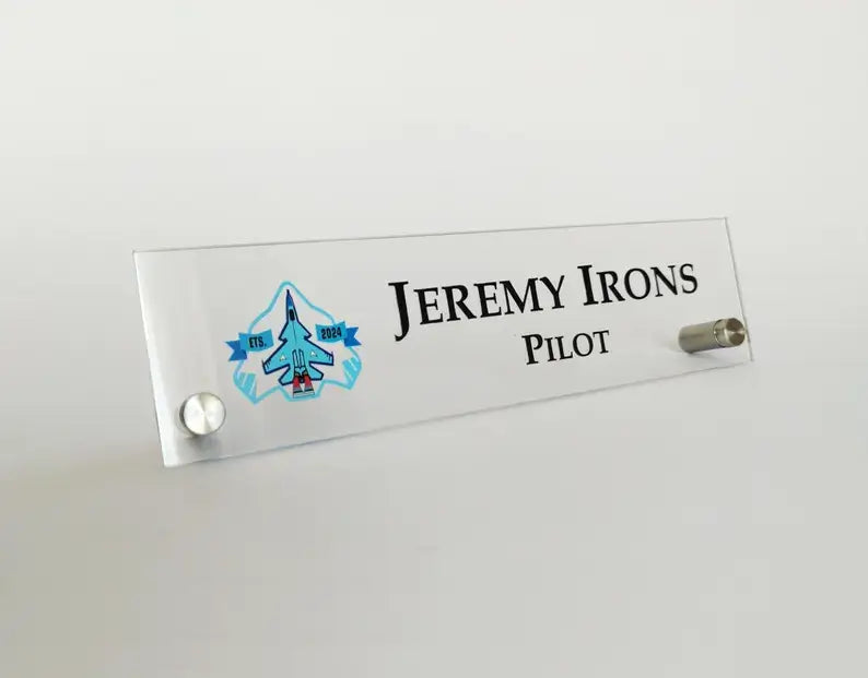 Custom Acrylic Desk Nameplate Name Title | GT014