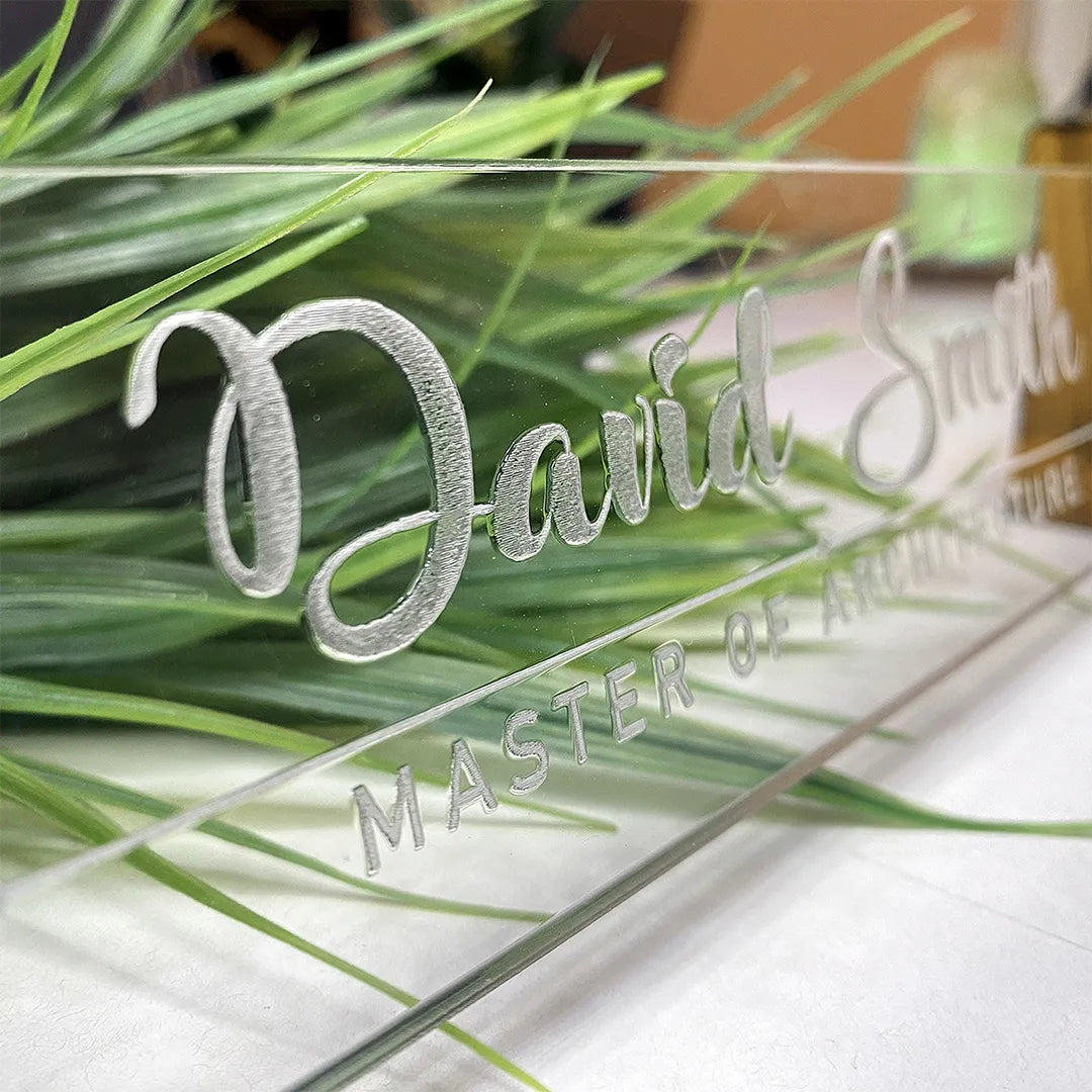 Transparent Acrylic Desk Plate | GT002