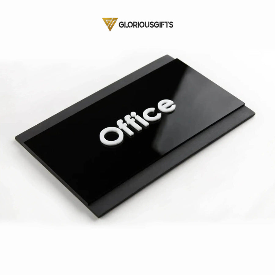 3D Double Base Door Name Plate | GD005