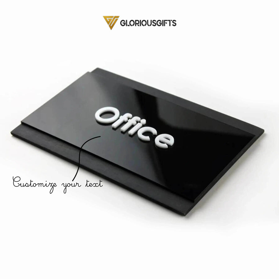 3D Double Base Door Name Plate | GD005