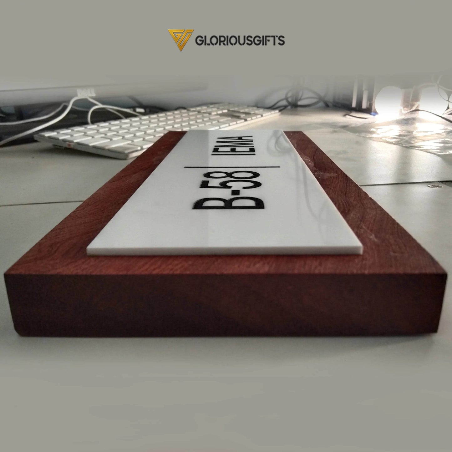 Acrylic + Wooden Door Name Plate | GD006 - GloriousGifts.Pk | Pakistan's 1 Office & Home Decoration Brand