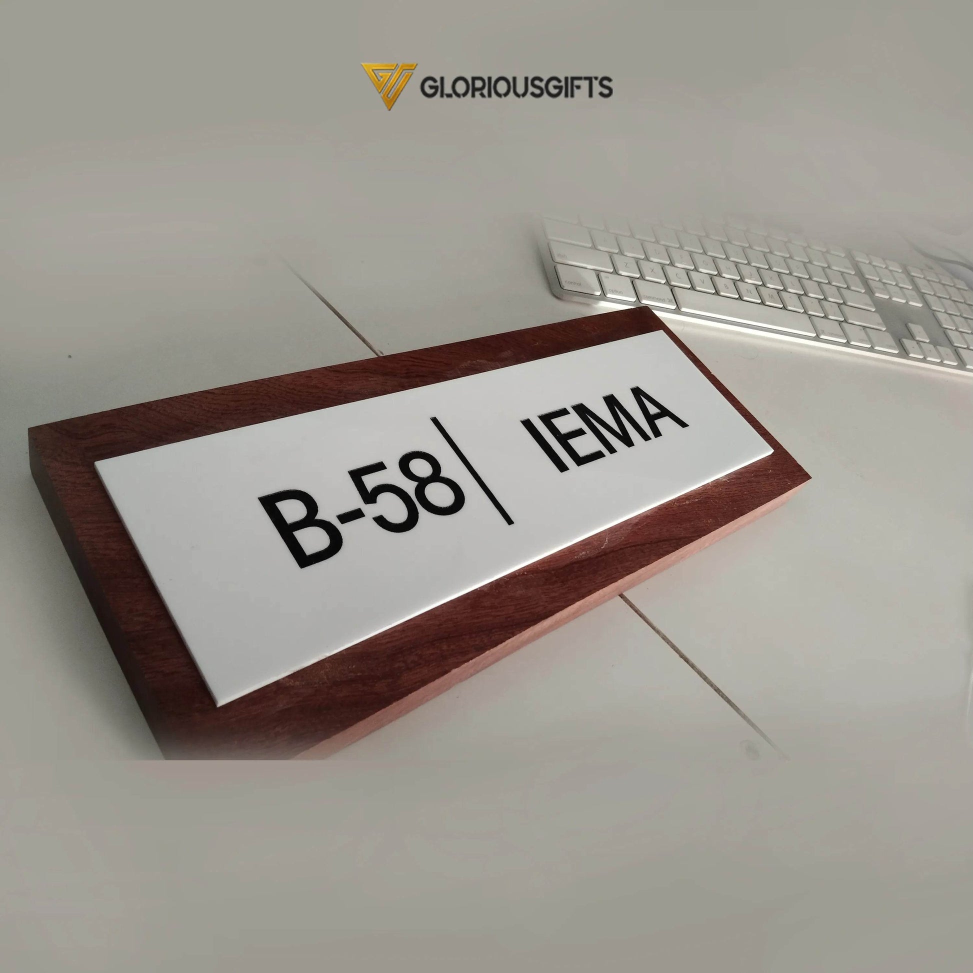 Acrylic + Wooden Door Name Plate | GD006 - GloriousGifts.Pk | Pakistan's 1 Office & Home Decoration Brand