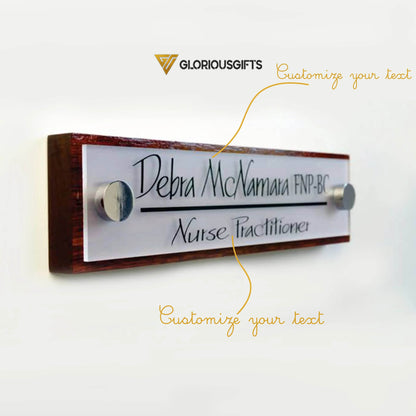 Chemical Wooden Door Name Plate | GD008 - GloriousGifts.Pk | Pakistan's 1 Office & Home Decoration Brand