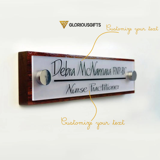 Chemical Wooden Door Name Plate | GD008