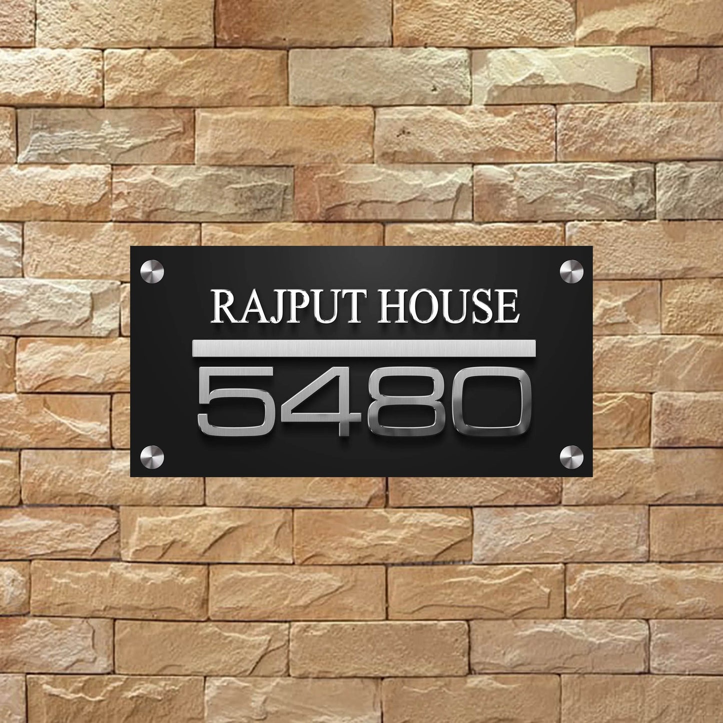 Custom Double Acrylic Rajput House Plaque | GN002 - GloriousGifts.Pk | Pakistan's 1 Office & Home Decoration Brand