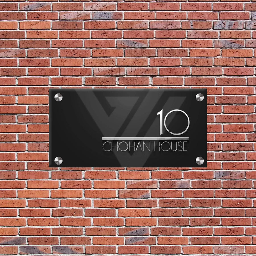 Modern Acrylic House Plaque | GN004
