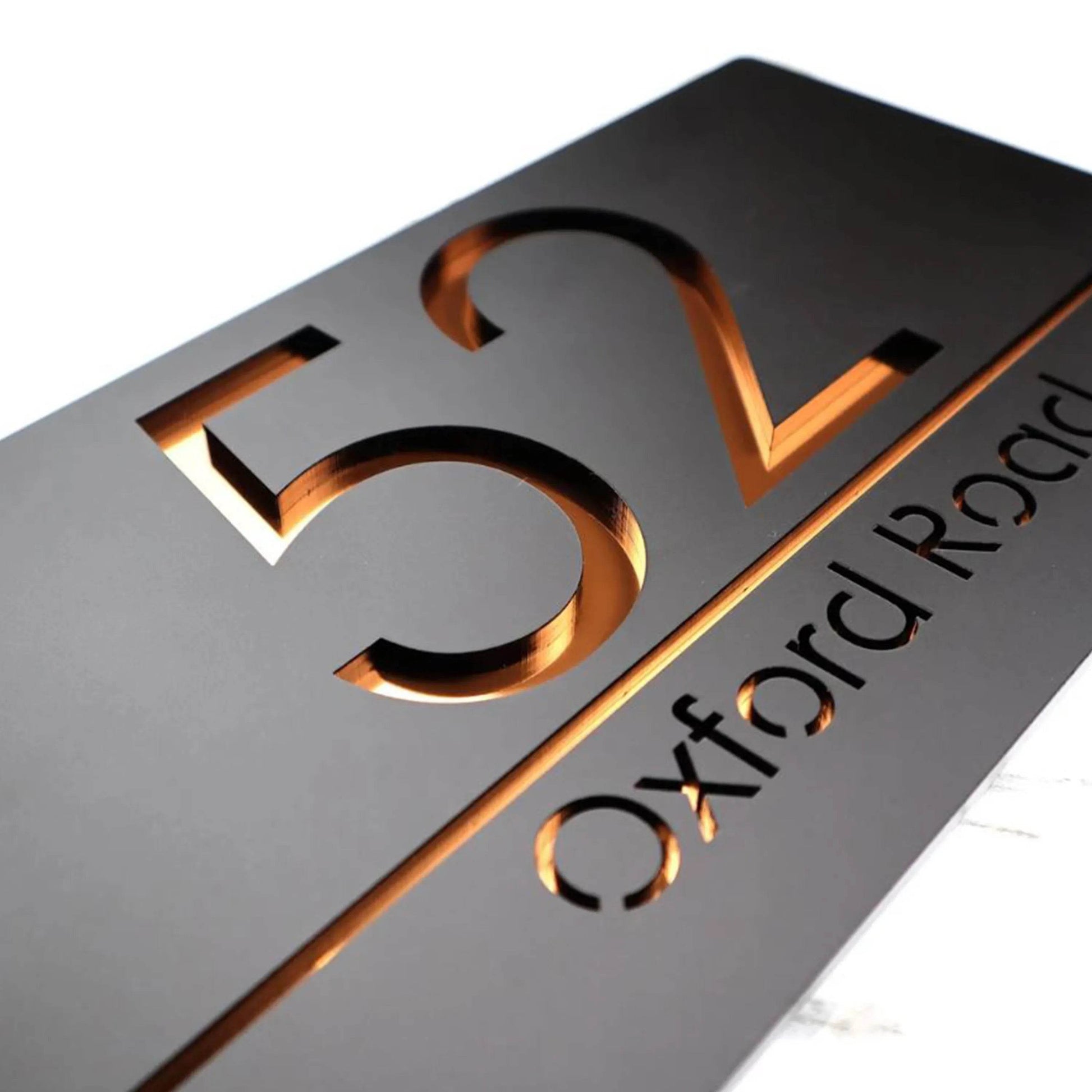Golden Mirror House Name Plaque | GN010 - GloriousGifts.Pk | Pakistan's 1 Office & Home Decoration Brand