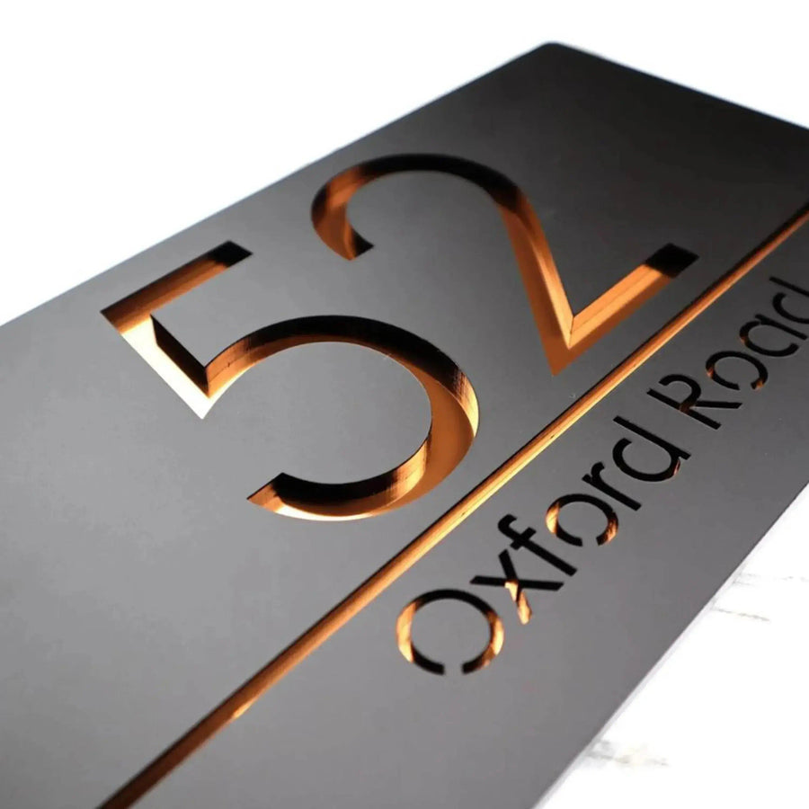 Golden Mirror House Name Plaque | GN010