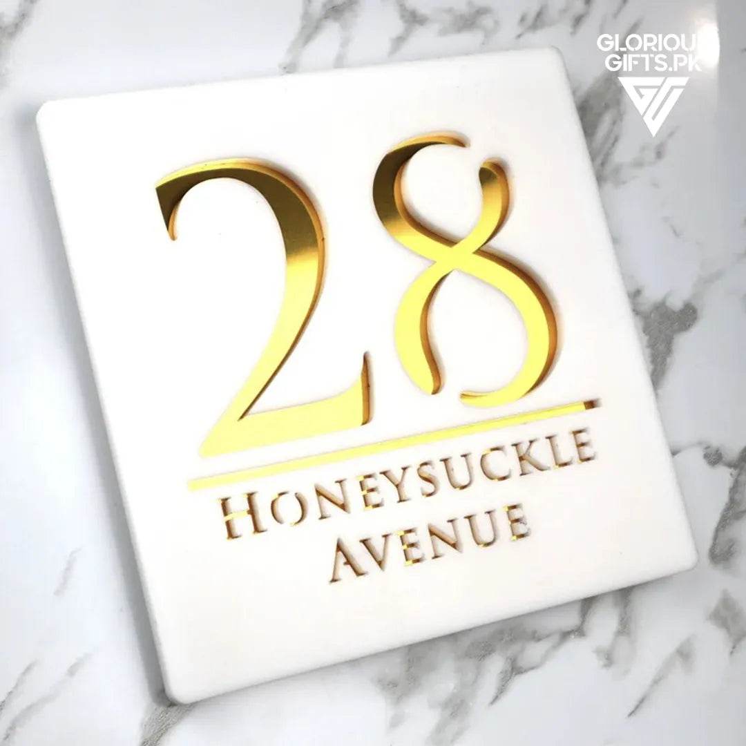 Laser Cut Floating Name Plate  White,Gold,Silver | GN011 - GloriousGifts.Pk | Pakistan's 1 Office & Home Decoration Brand