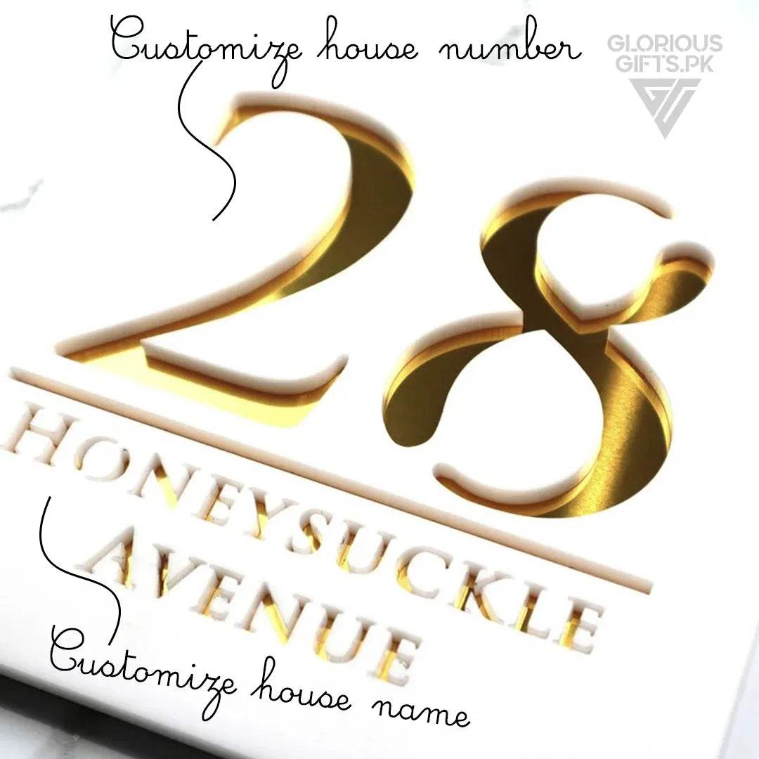 Laser Cut Floating Name Plate  White,Gold,Silver | GN011 - GloriousGifts.Pk | Pakistan's 1 Office & Home Decoration Brand