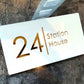 White/Gold Laser Cut House Plaque | GN012