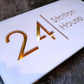 White/Gold Laser Cut House Plaque | GN012