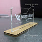 Custom Acrylic Desk Plate with Wood Base | GT003