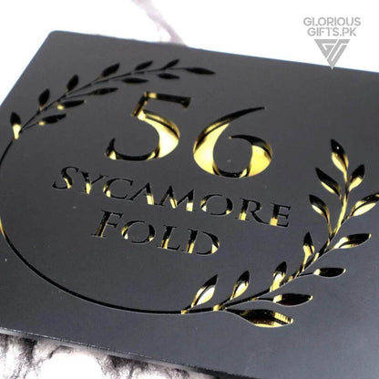 Matte Black Square House Numbers | GN015 - GloriousGifts.Pk | Pakistan's 1 Office & Home Decoration Brand