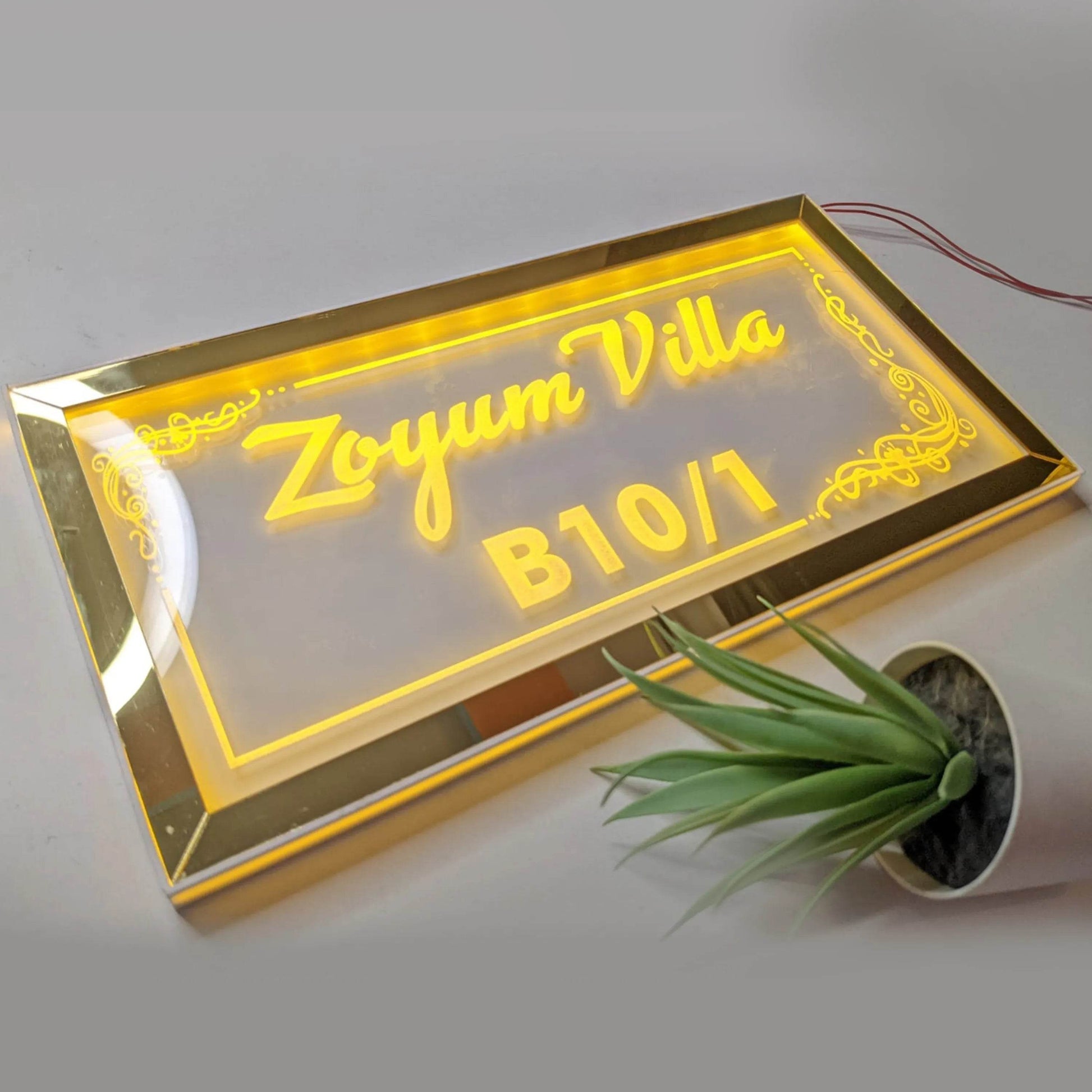 LED Engraved Name Plate | GN018 - GloriousGifts.Pk | Pakistan's 1 Office & Home Decoration Brand