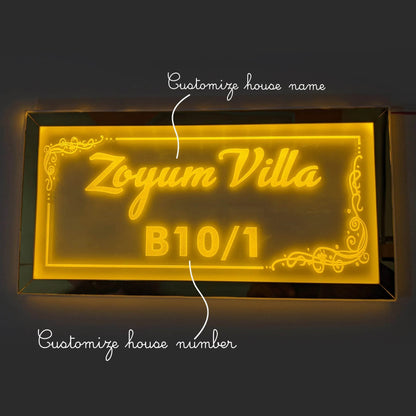 LED Engraved Name Plate | GN018 - GloriousGifts.Pk | Pakistan's 1 Office & Home Decoration Brand