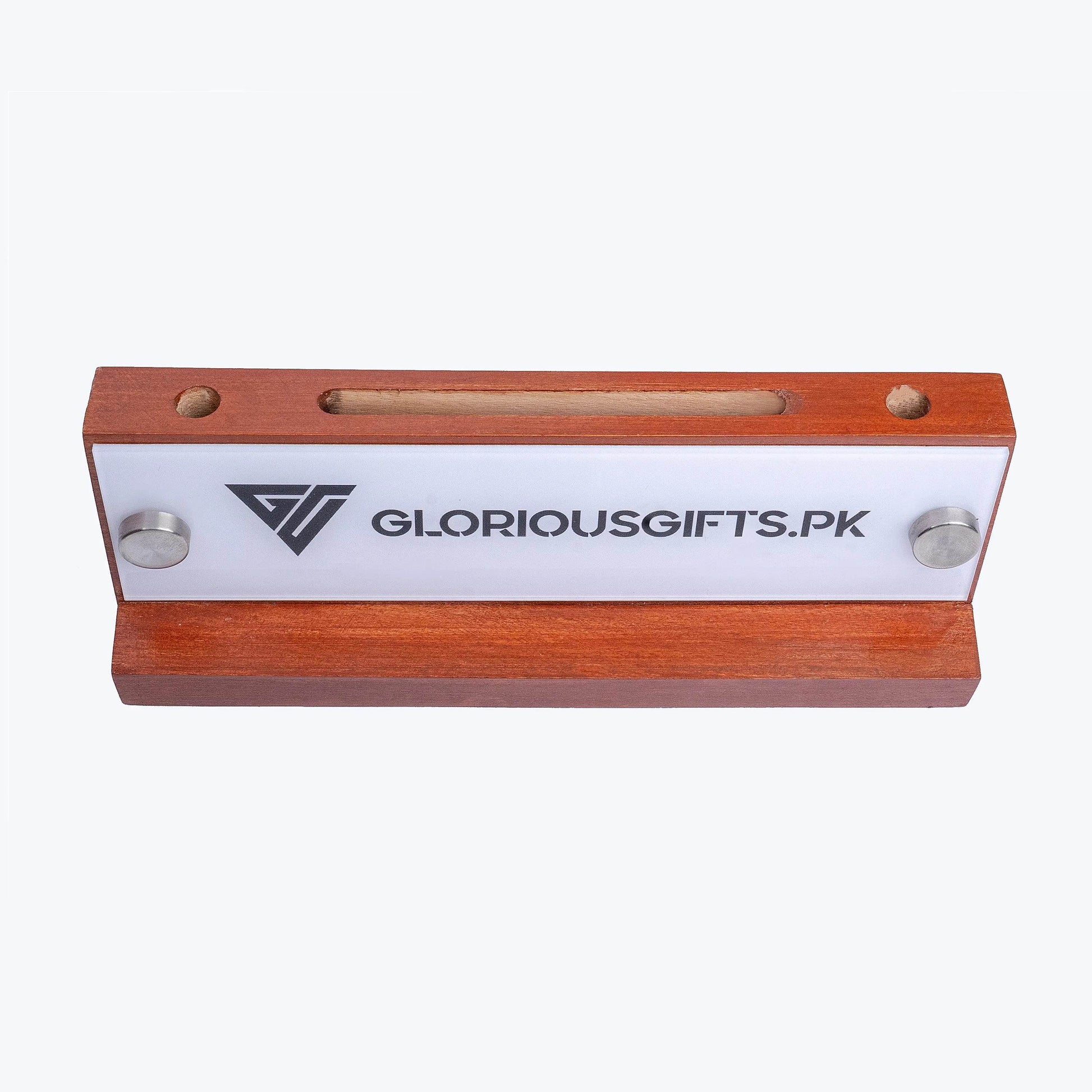 Bronze Desk Name Plate with Card Pen Holder | GT001 - GloriousGifts.Pk | Pakistan's 1 Office & Home Decoration Brand