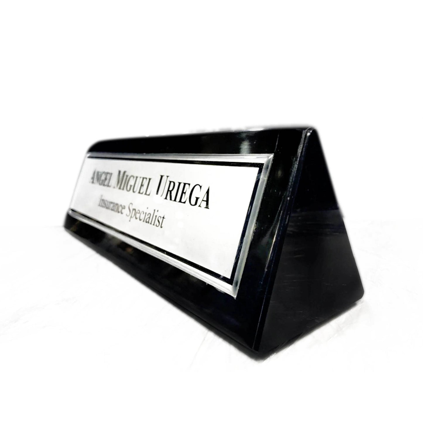 Solid Acrylic Triangle Desk Plate | GT007 - GloriousGifts.Pk | Pakistan's 1 Office & Home Decoration Brand