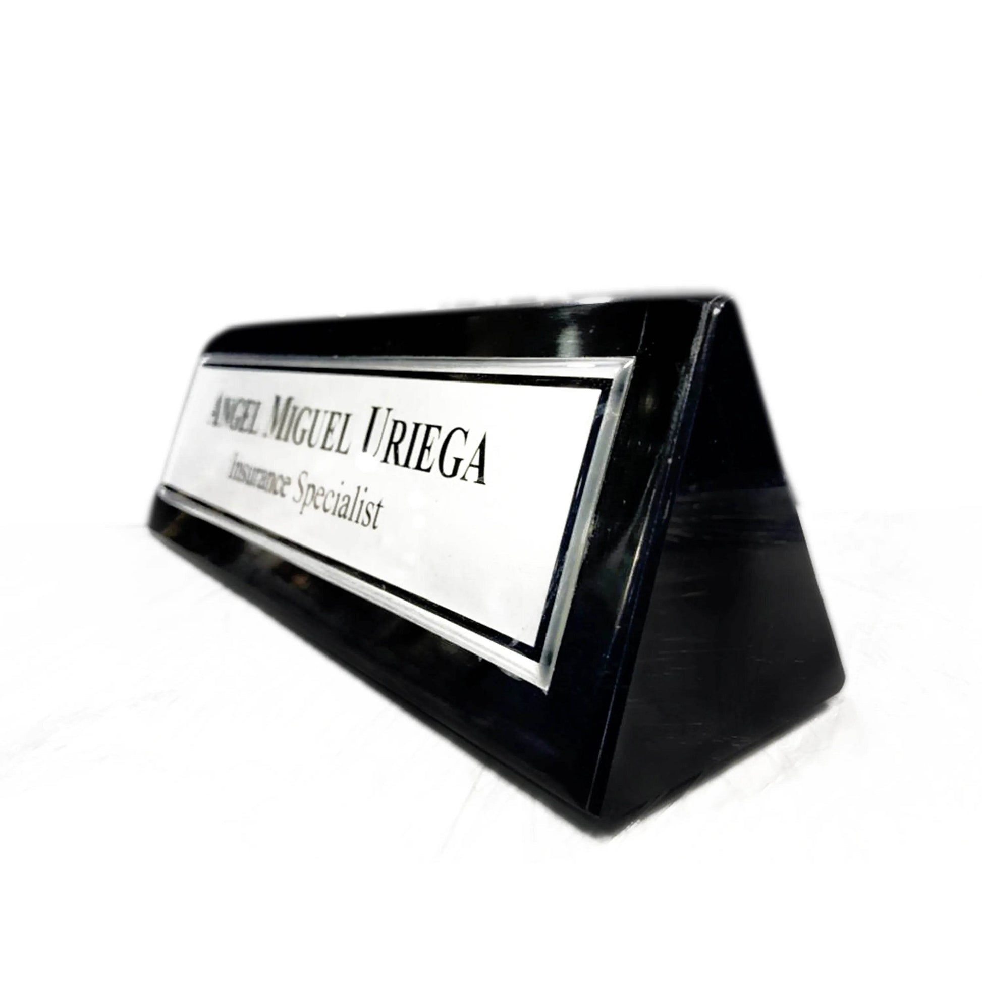 Solid Acrylic Triangle Desk Plate | GT007 - GloriousGifts.Pk | Pakistan's 1 Office & Home Decoration Brand