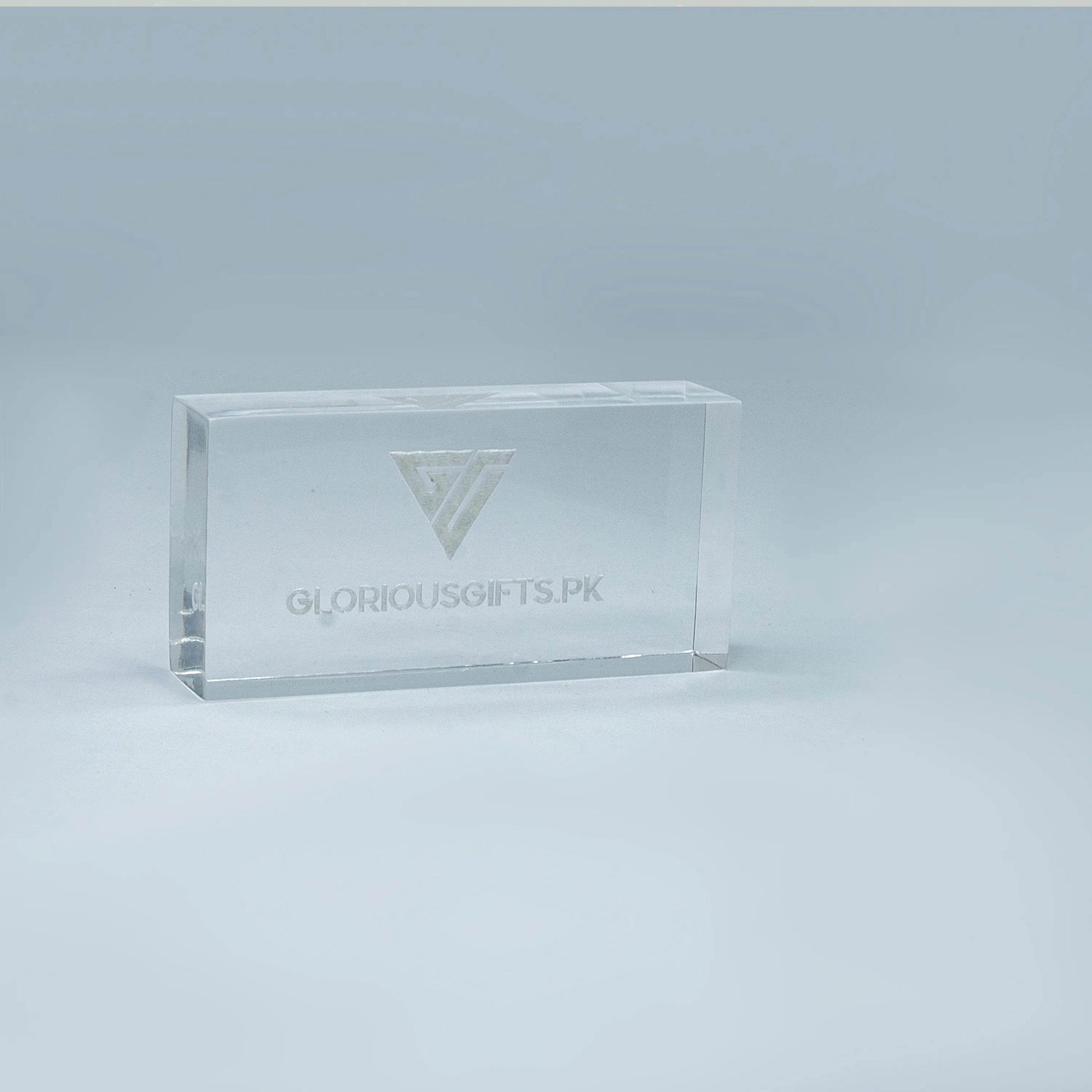 Custom Transparent Paperweight Engraved | GX008 - GloriousGifts.Pk | Pakistan's 1 Office & Home Decoration Brand