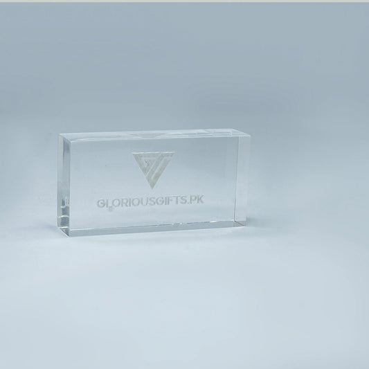 Custom Transparent Paperweight Engraved | GX008