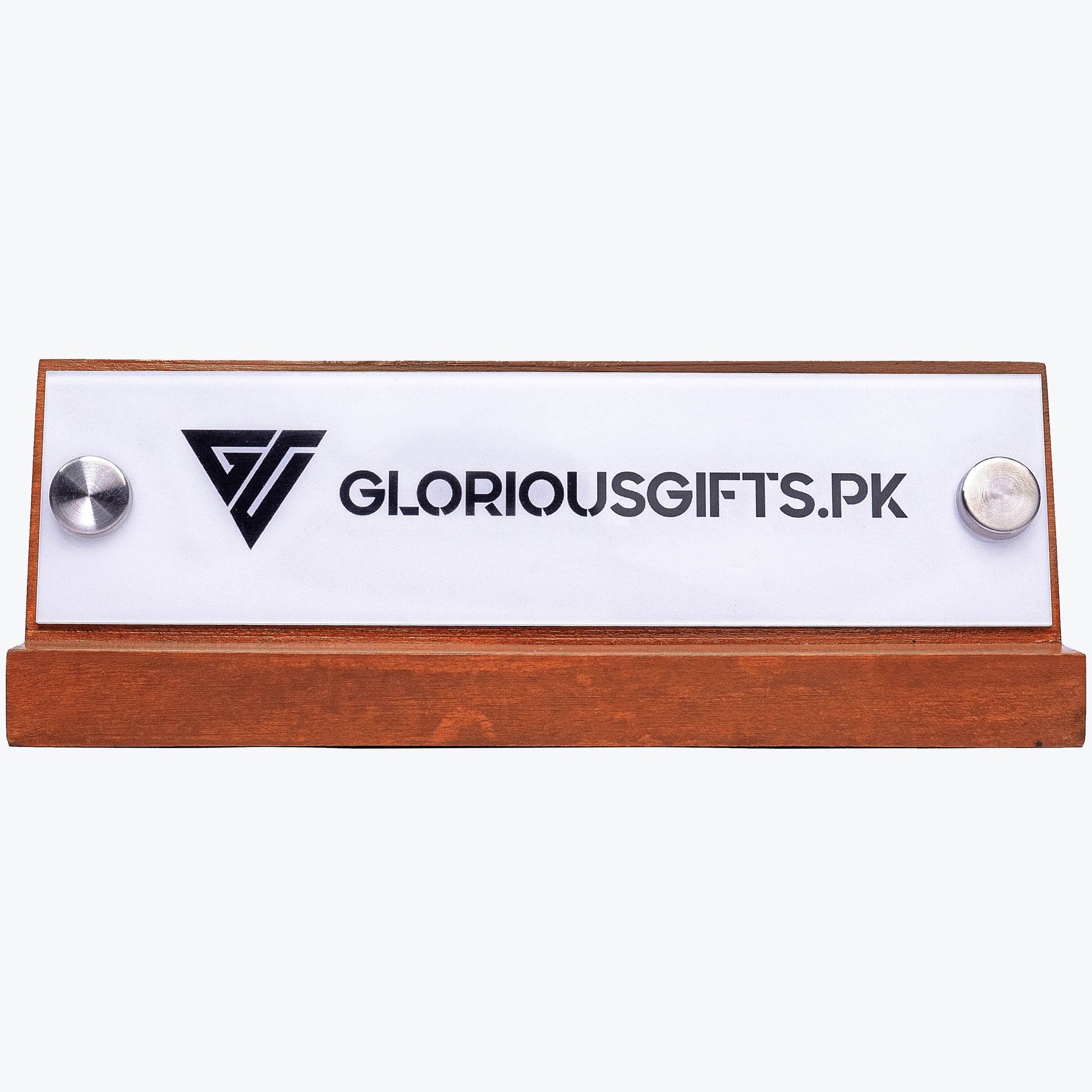 Bronze Desk Name Plate with Card Pen Holder | GT001 - GloriousGifts.Pk | Pakistan's 1 Office & Home Decoration Brand