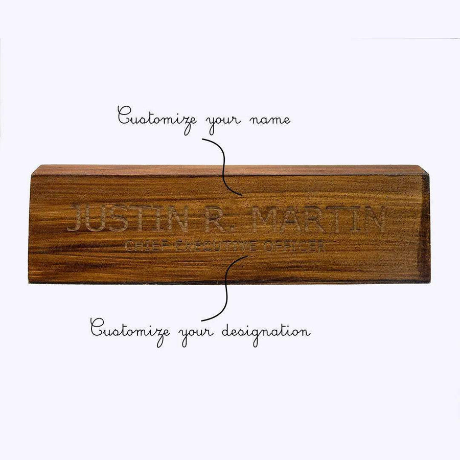 Wooden Desk Name Plate | GT009