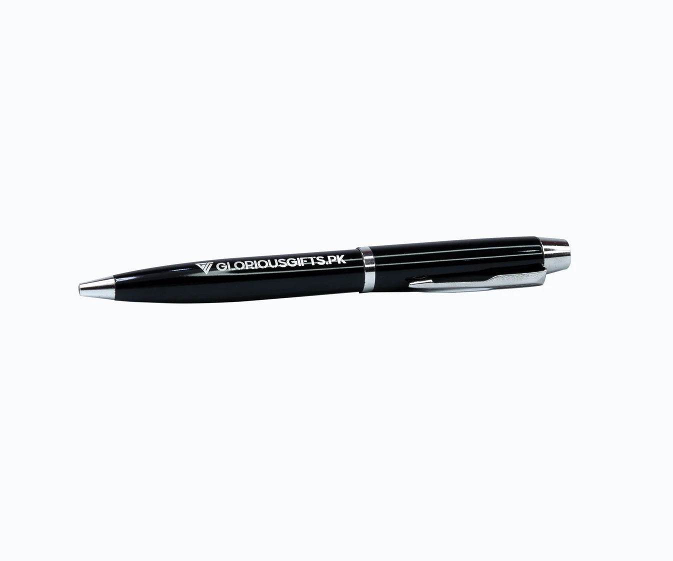 Personalized Shiny Black Metal Pen | GP006 - GloriousGifts.Pk | Pakistan's 1 Office & Home Decoration Brand
