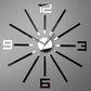 Large Silver & Black Mirror Clock Unique Gift | GC001 - GloriousGifts.Pk | Pakistan's 1 Office & Home Decoration Brand