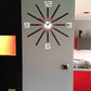 Large Silver & Black Mirror Clock Unique Gift | GC001 - GloriousGifts.Pk | Pakistan's 1 Office & Home Decoration Brand