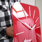 Clock HIPNOTIC Large Red Silent Clock | GC002 - GloriousGifts.Pk | Pakistan's 1 Office & Home Decoration Brand