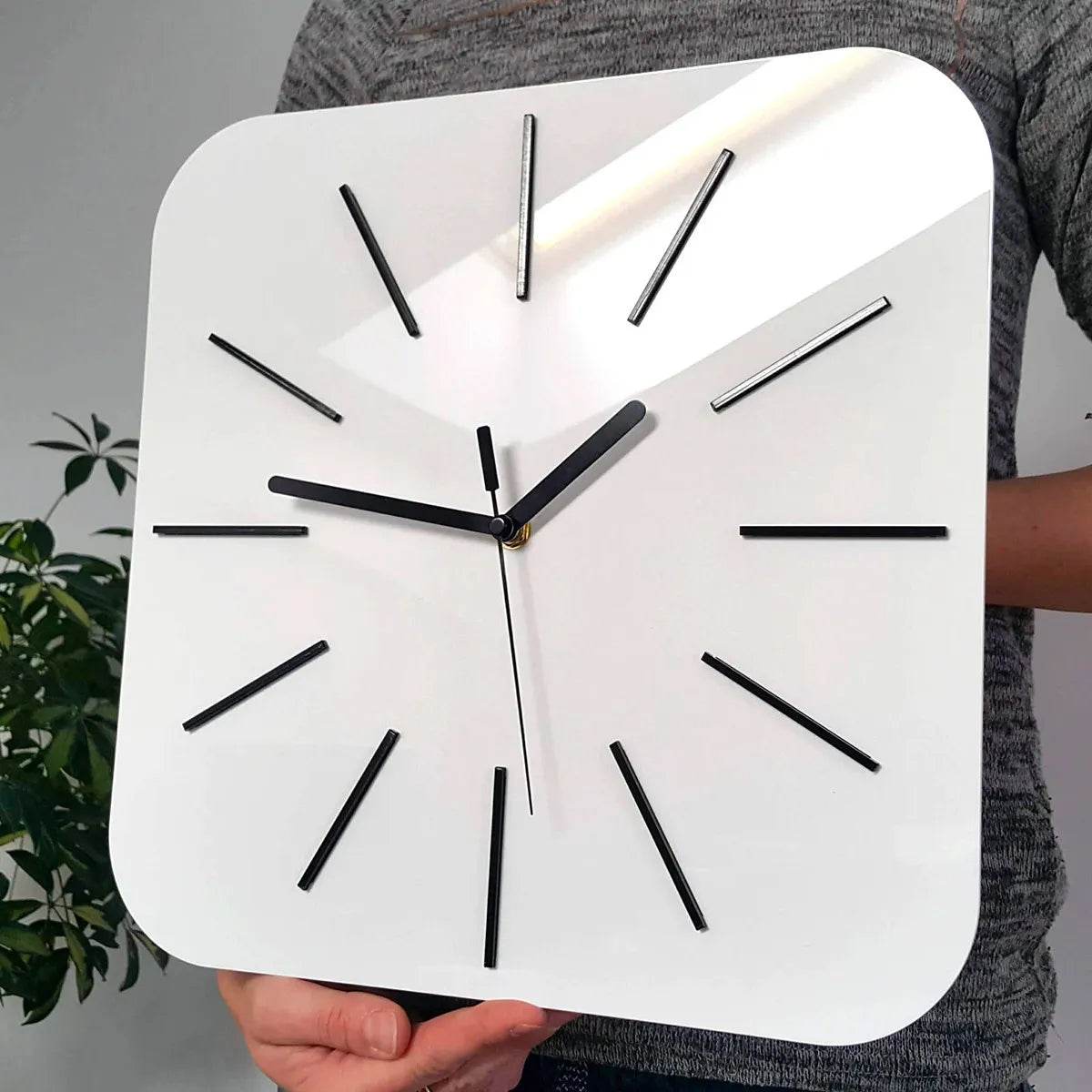 Clock HIPNOTIC Large white Silent Clock | GC008 - GloriousGifts.Pk | Pakistan's 1 Office & Home Decoration Brand