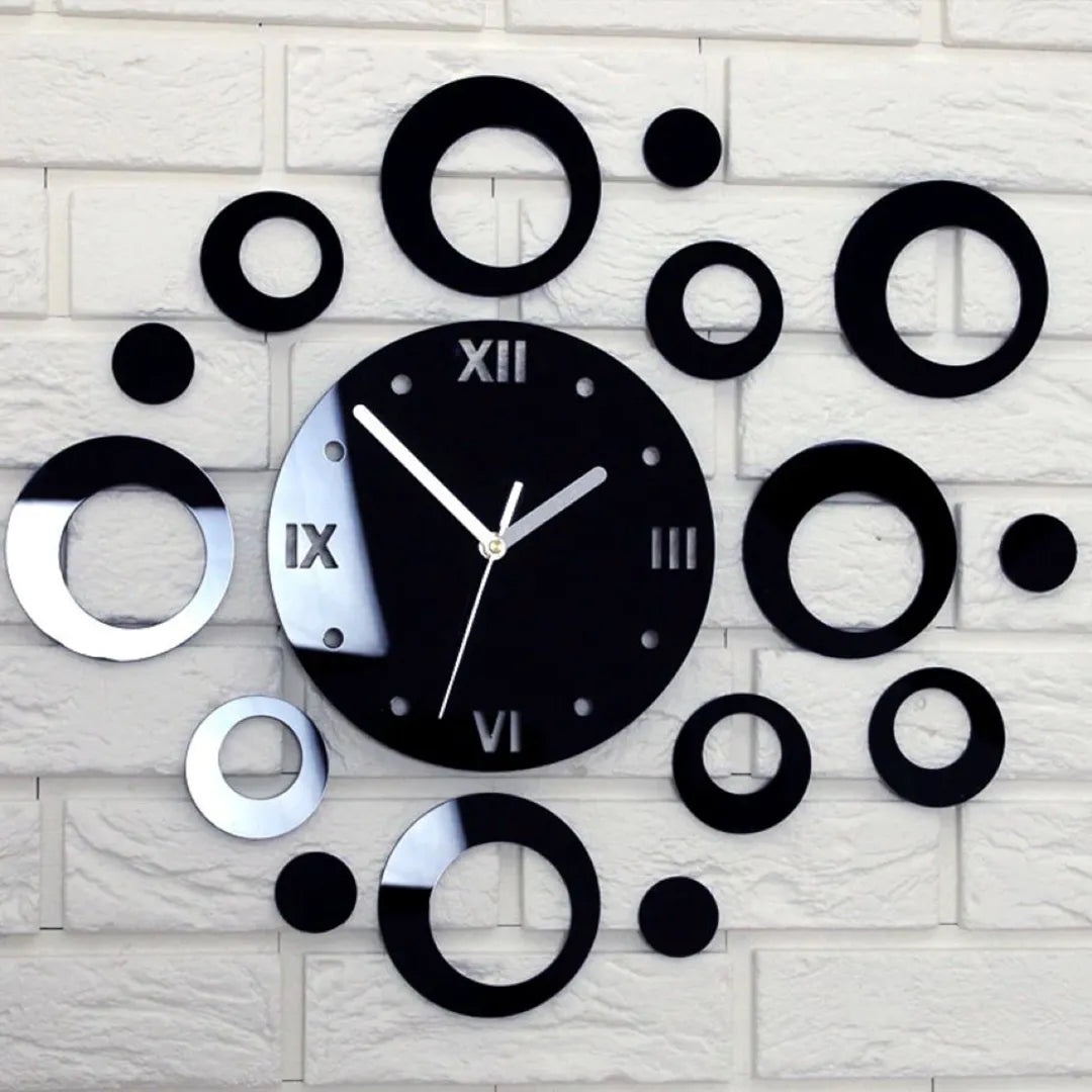 Modern Mirror Wall Clock Kids Room Gift | GC010