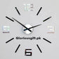 Large Black & Mirror Wall Clock Silver Accents | GC020 - GloriousGifts.Pk | Pakistan's 1 Office & Home Decoration Brand