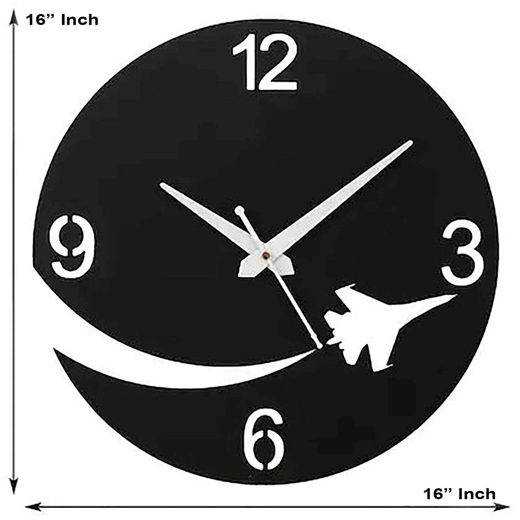 Airplane Round Wooden Clock  for Living Room | GC004 - GloriousGifts.Pk | Pakistan's 1 Office & Home Decoration Brand