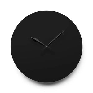 Simple Black Round Wooden Clock | GC012